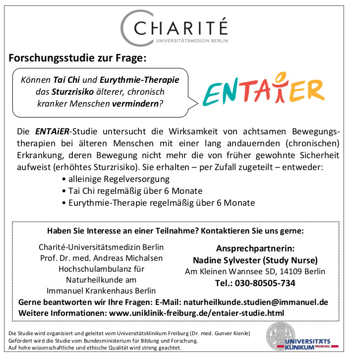 Stellenanzeige ENTAiER Charite Berlin