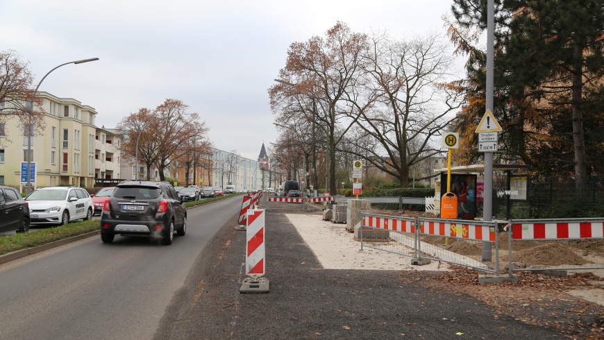 Kaiser-Wilhelm-Straße vor der Fertigstellung