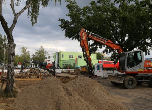 Rohrbruch: Baustelle Kamenzer Damm