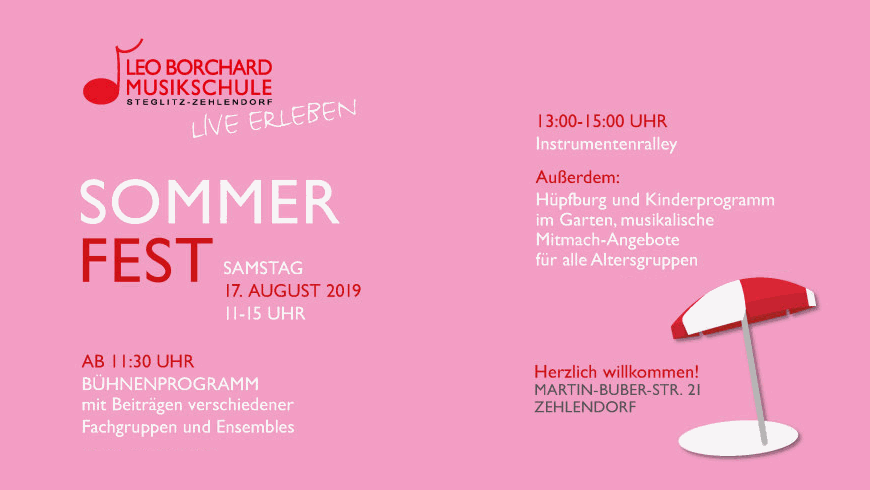 Sommerfest der Leo-Borchard-Musikschule