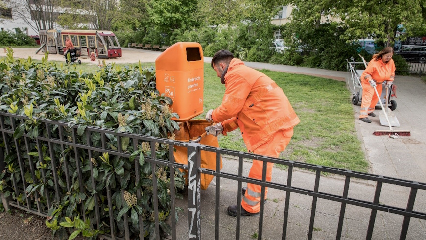 BSR-Reinigungskräfte beim Einsatz