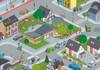 Interaktives Infobild „Kind und Verkehr