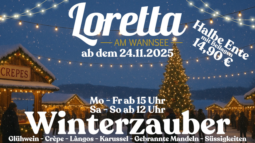 Loretta am Wannsee eröffnet Wintermarkt